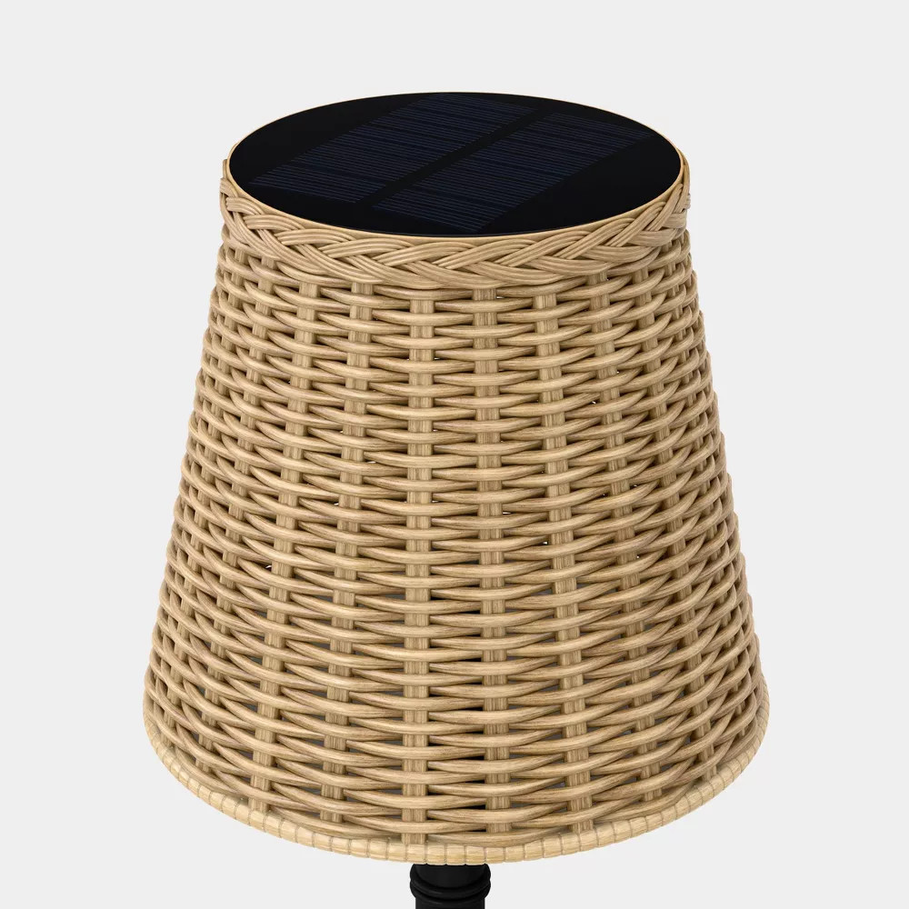 Rechargeable Outdoor Patio LED Lantern Black - Threshold designed w/ gallery