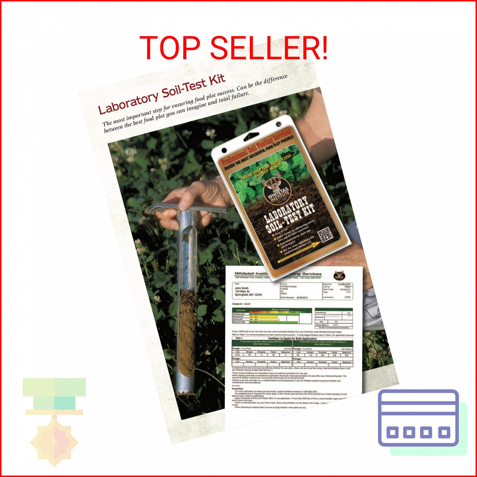 Whitetail Institute Laboratory Soil Test Kit, Ensures The Most Successful Deer F gallery