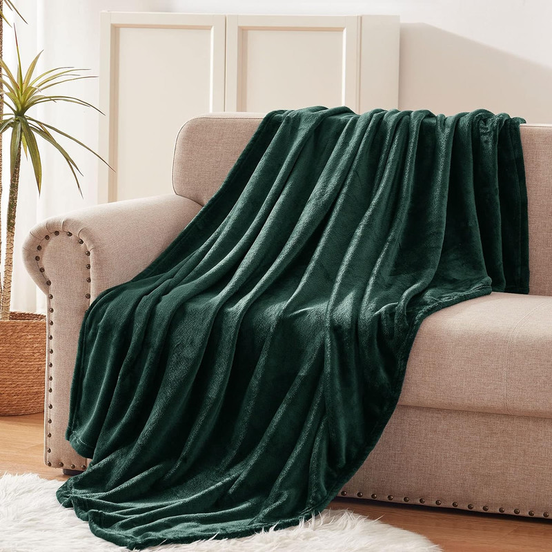 Extra Large Fleece Throw Blanket for Couch Sofa 300GSM Super Soft and Warm Bla gallery