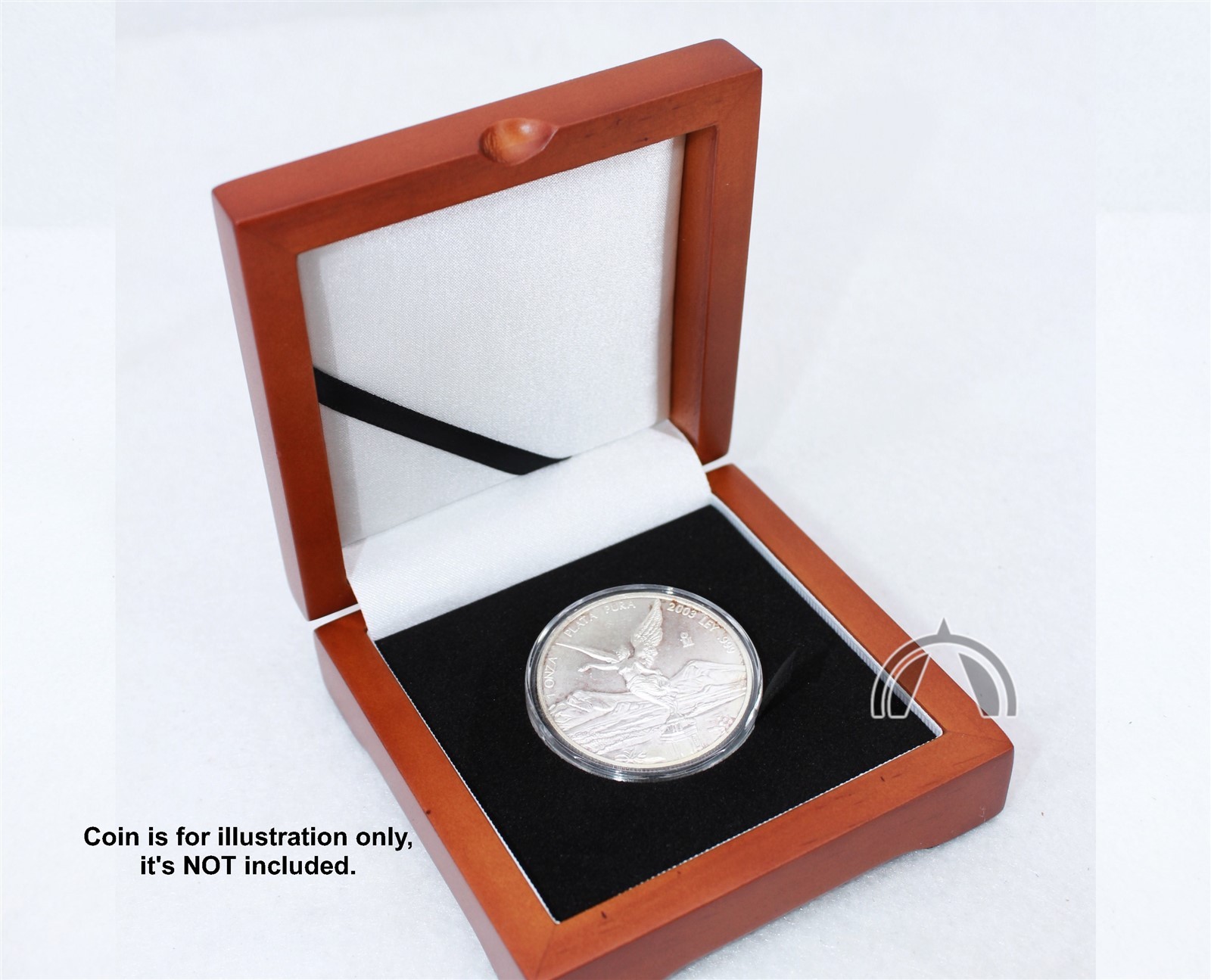 Solid Wood Box for Mexico 1oz Silver Libertad in Direct Fit Capsule (1986-Pres) gallery
