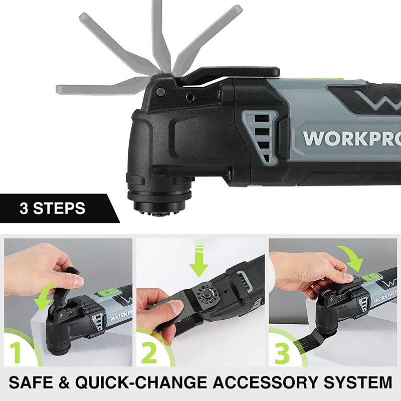 WORKPRO Oscillating Multi-Tool Kit 3.0Amp Corded Replaceable Oscillating Saw Set gallery