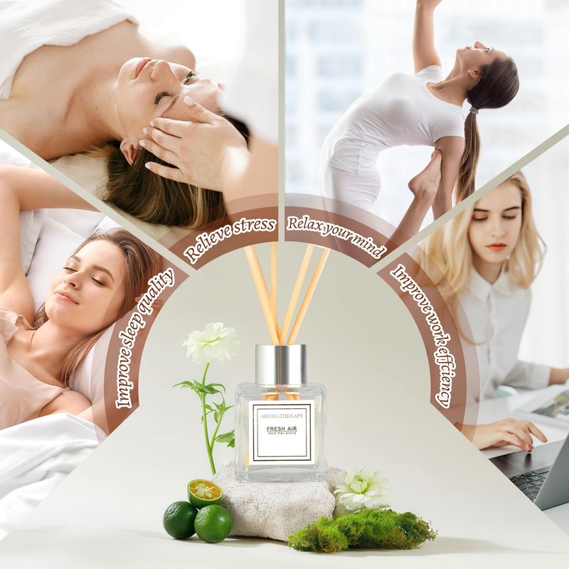 Reed Diffuser Set, 1.7 fl oz Scent with Sticks, Jasmine White gallery