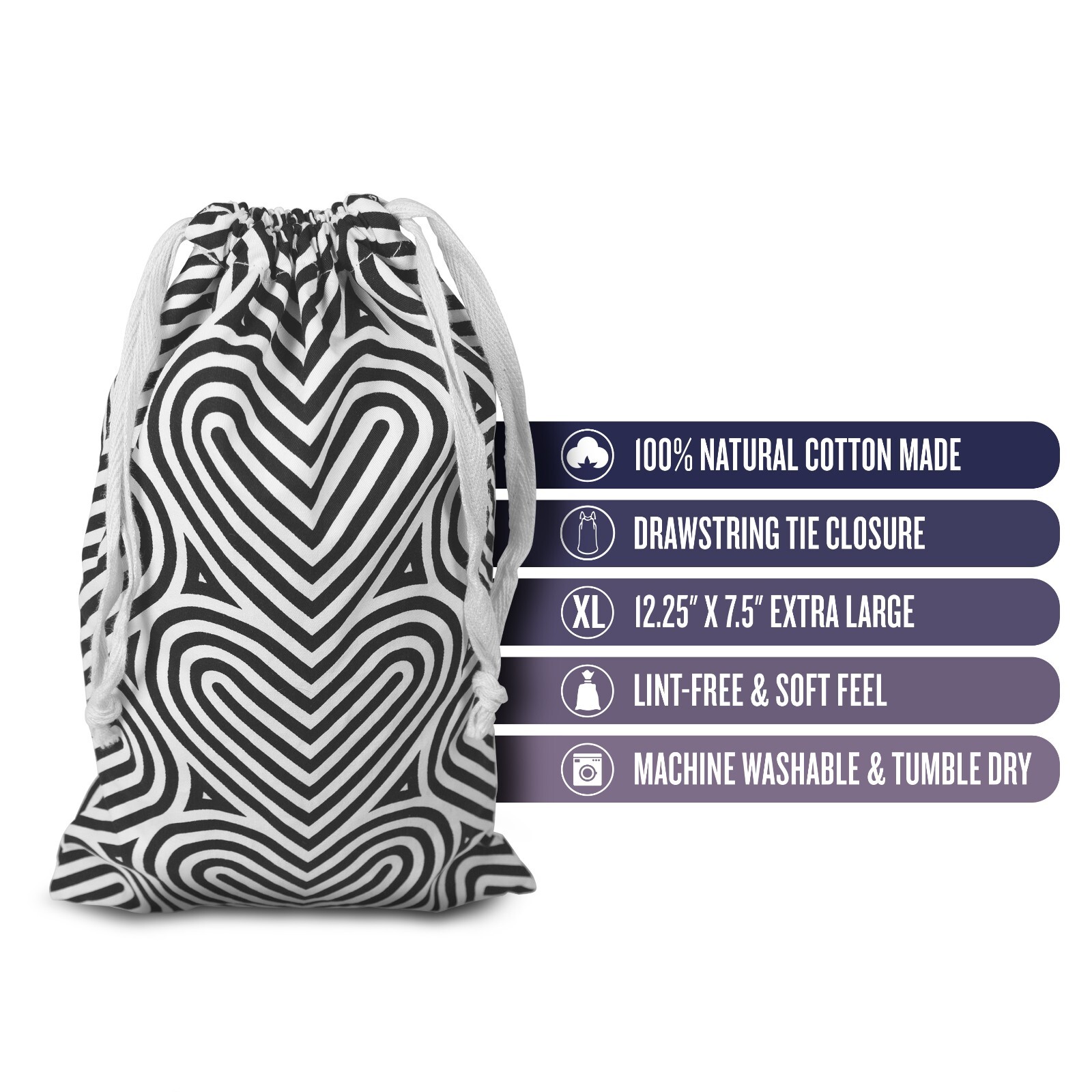 Blush The Collection Bomba- Drawstring Safe Storage Travel Pouch 100% Cotton gallery