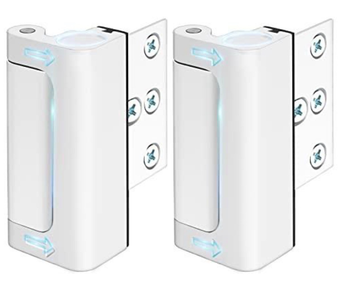 Upgraded Silver Door Reinforcement Locks - Withstand 800 lbs & Childproof Design gallery