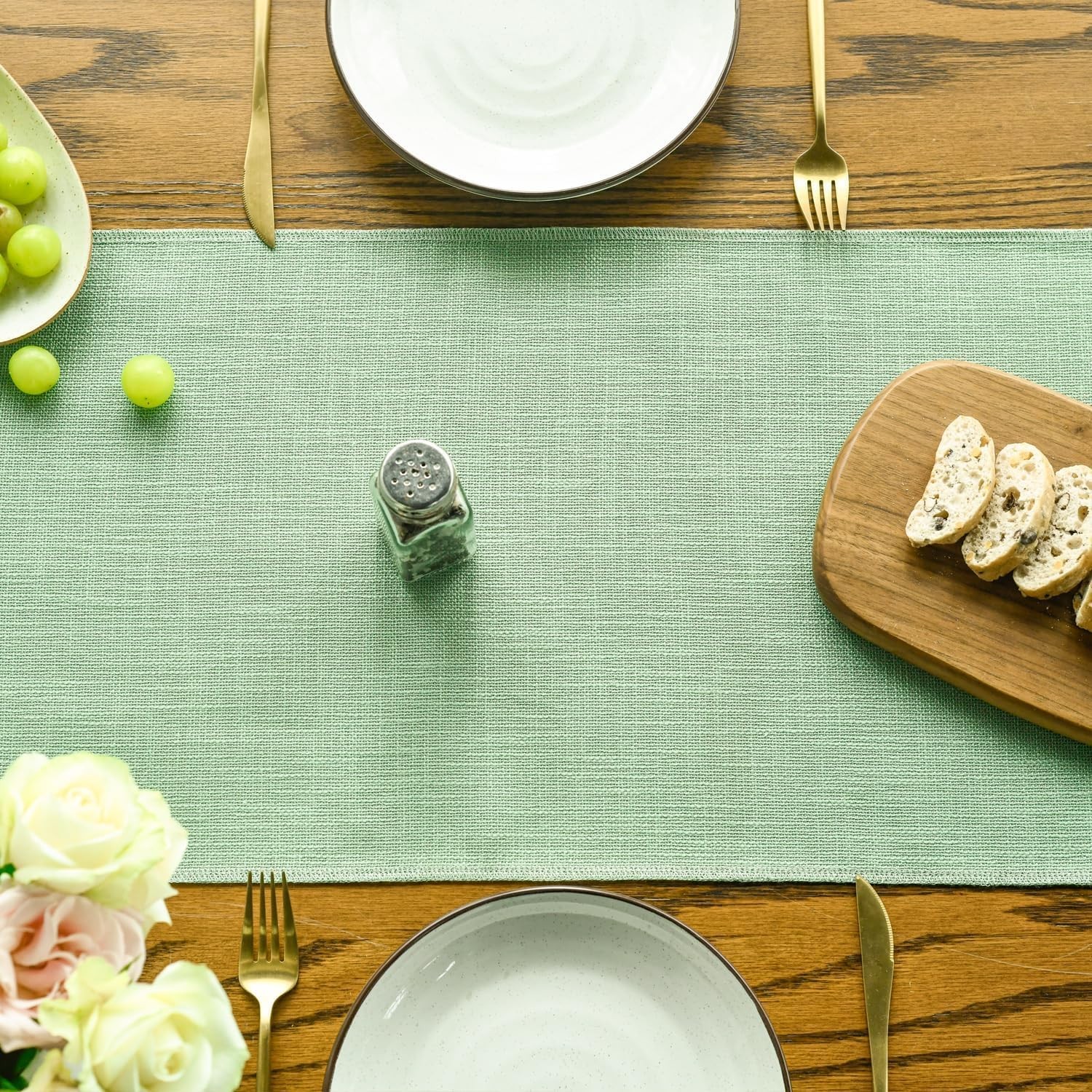 Boho Linen Blend Rustic Farmhouse Style Kitchen Table gallery