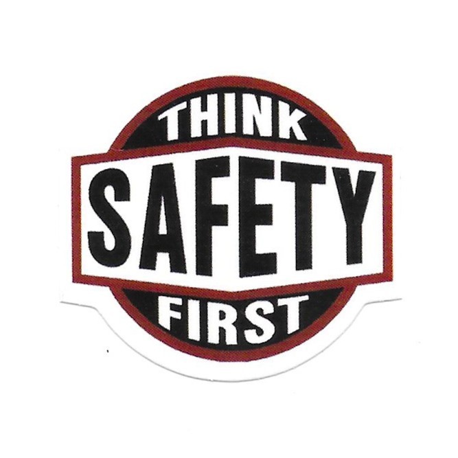 Think Safety First Vinyl Sticker Industrial Work Emblem Decal Toolbox Hard Hat gallery