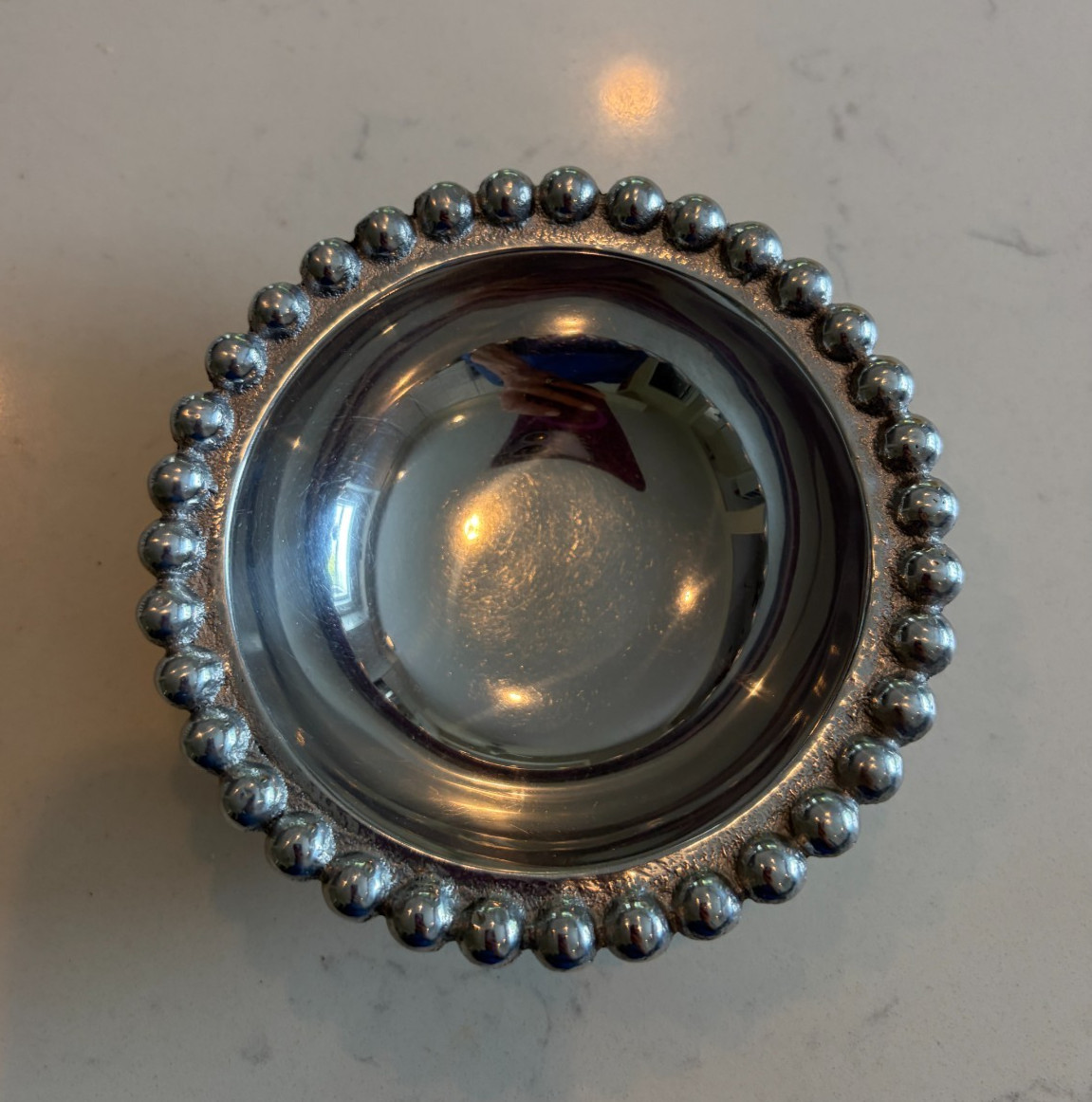 Mariposa Beaded Condiment Bowl Recycled Aluminum gallery