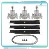 DECK REBUILD KIT FOR HUSTLER RAPTOR 52" SPINDLE BLADE AND BELT 604214 603995 gallery