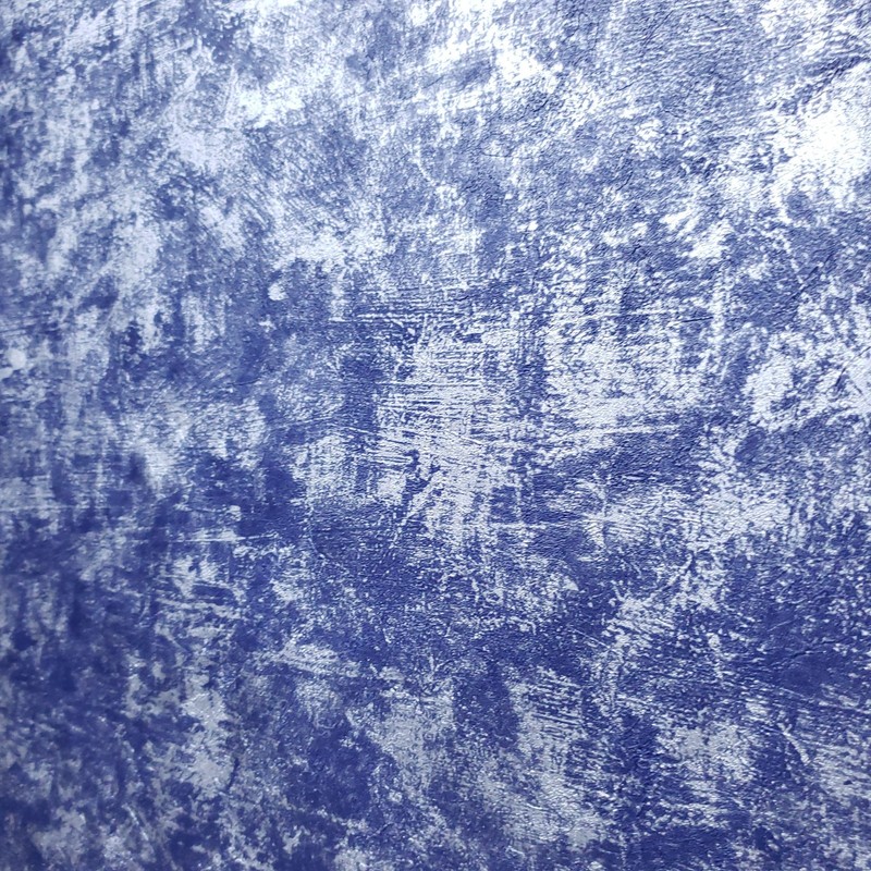 Wallpaper blue silver Metallic plain plaster Concrete textured wallcoverings gallery