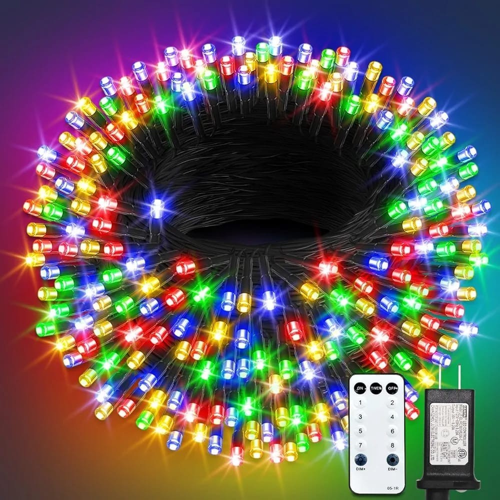 300 LED String Lights Outdoor, 100FT Multicolor Christmas Lights for outside wit gallery