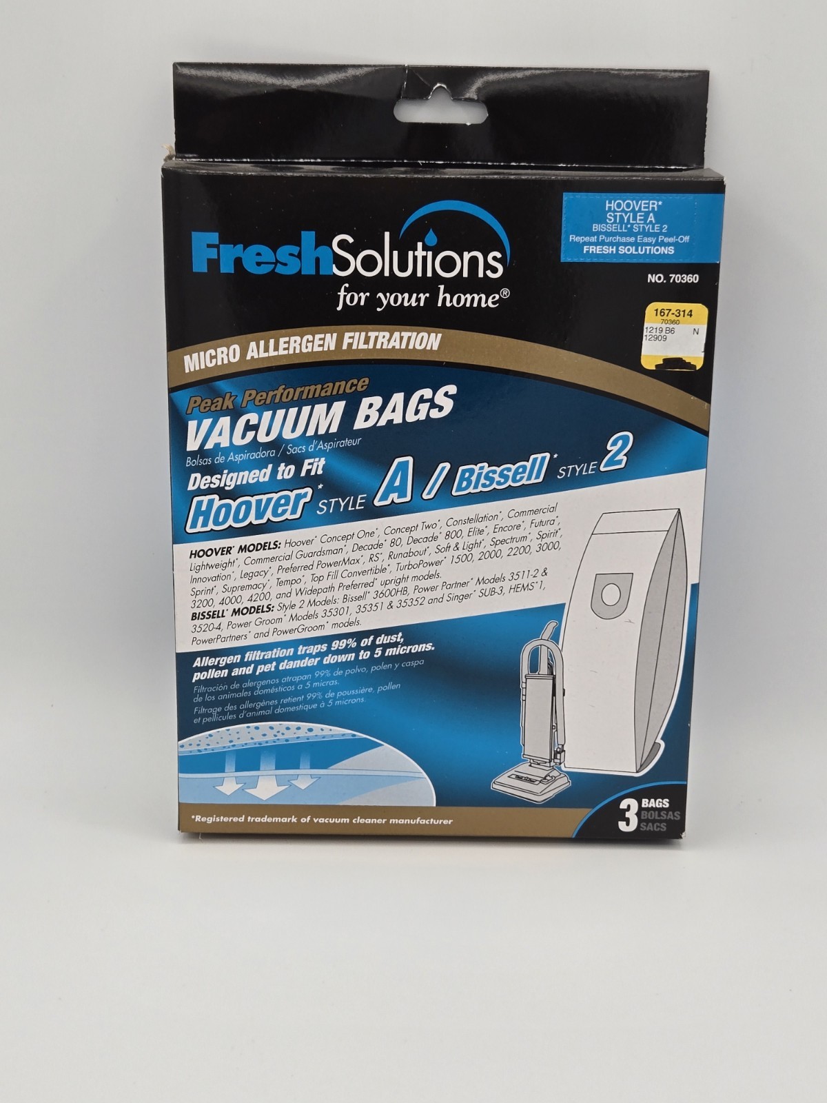 Fresh Solutions For Your Home Vacuum Bags Hoover Style A / Bissell Style 2/3bags gallery
