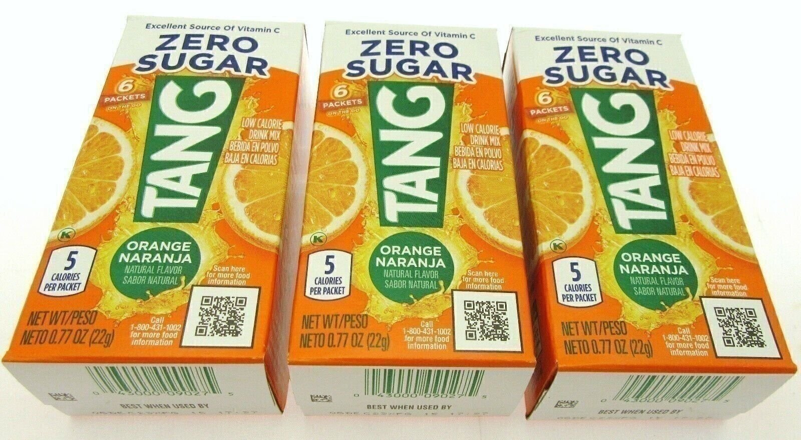 TANG Orange Naranja ~Packets ~ Sugar Free ~ New Look ~ Drink Mix ~ Lot of 3 gallery