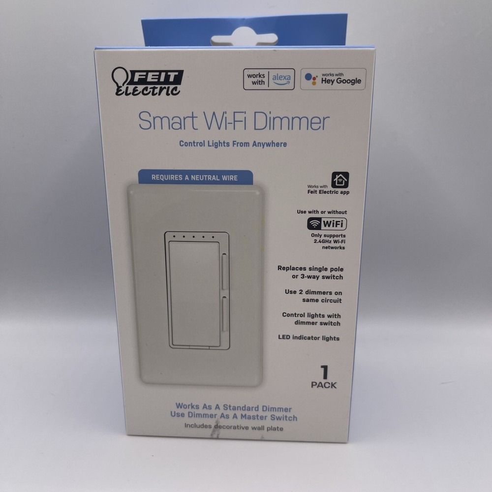Feit Electric Smart Dimmer Switch Alexa Google Assistant Feit App 1 or 3 Way