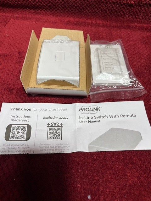 ProLink Add-on In-Line Switch with Remote Control 54882, White gallery