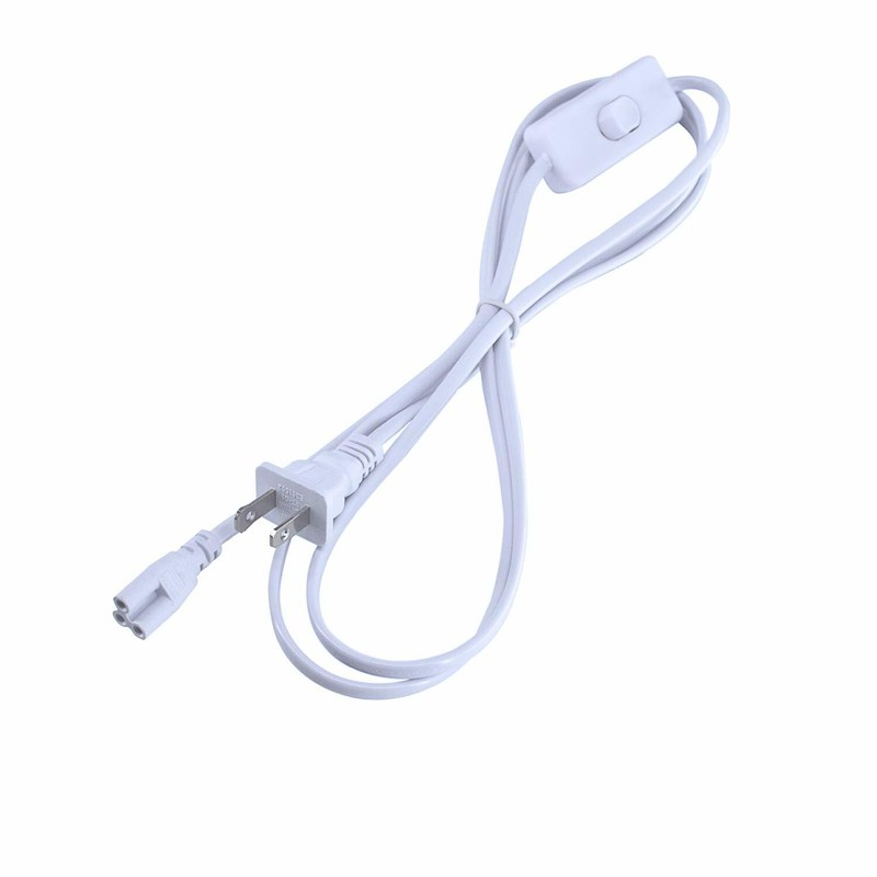 6FT 4-24PCS US Plug Power Cord Cable Extention Wire for T8 T5 LED Light Fixtures gallery