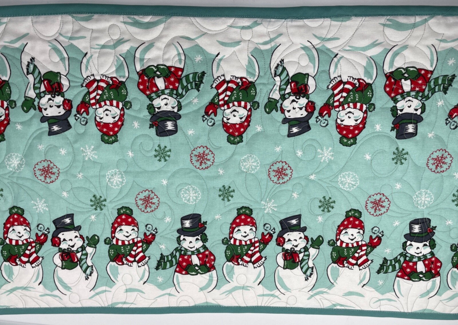 Moda Christmas Table Runner Classic Retro Holiday Snowy Snowman 16 X 54 in. gallery