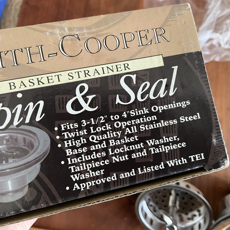 Smith-Cooper Kitchen Sink Drain Strainer Basket Stopper Spin Seal Stainless gallery