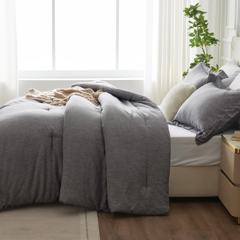 Twin/Twin XL Comforter Set Dorm Bedding - 2 Pieces Grey Twin Extra Long Soft Lux gallery