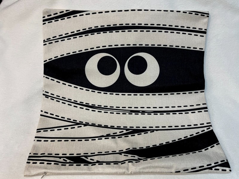 MUMMY Cartoon Fun Halloween Fall Throw Pillow Cover Fall Holiday Home Decor gallery