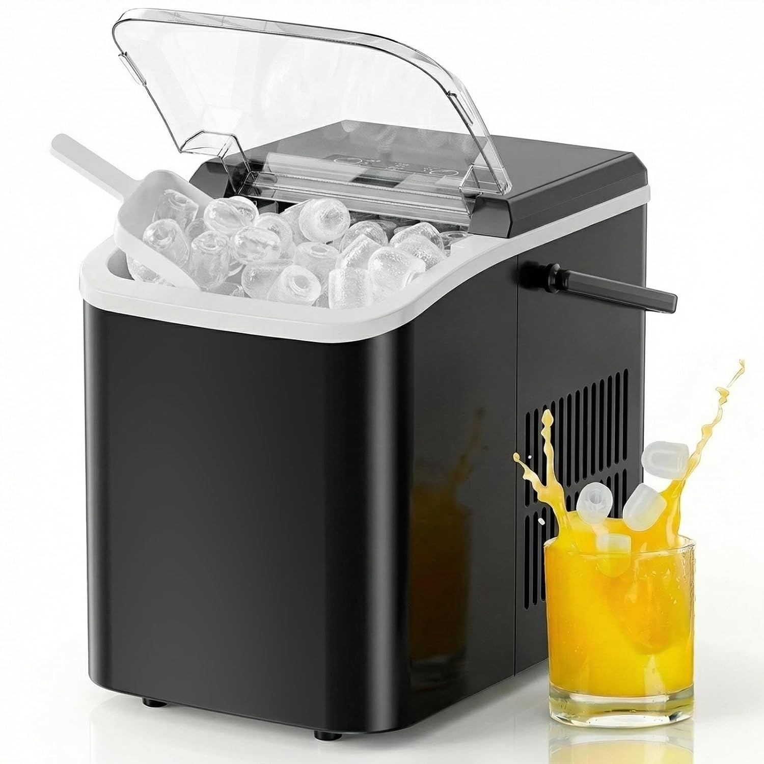 Countertop Ice Maker 9 Bullet Cubes 6 Mins 26lbs/24H Auto-Cleaning gallery