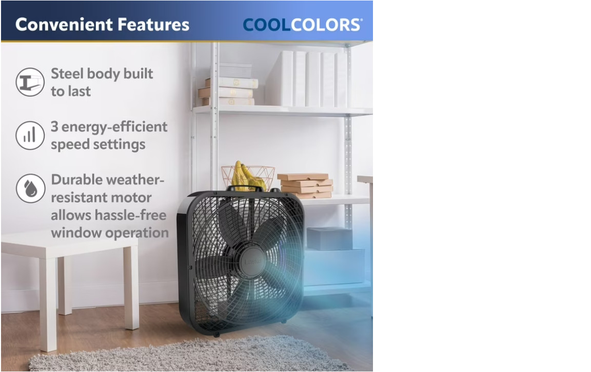 Lasko B20301 Cool Colors 20" Box Fan gallery