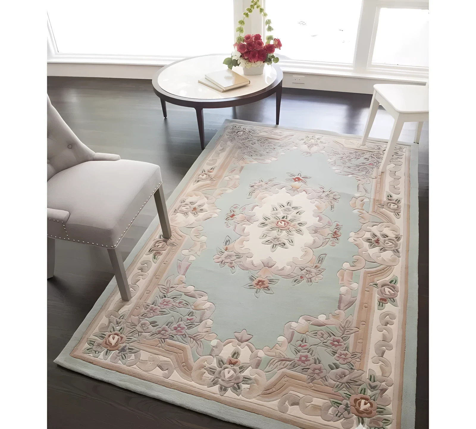 Handmade Traditional Wool Rug – Elegant Floral Hand-Tufted Area Carpet gallery