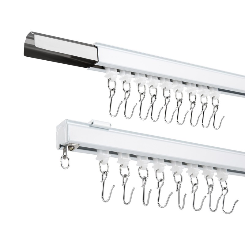 6-9Ft Ceiling Curtain Track Set Bendable for Home Hospital Window with Hooks gallery
