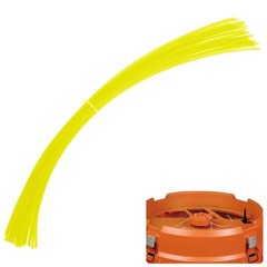 30Pcs 35×0.24cm Round Nylon Replacement Line for Electric Leaf Mulcher Yellow