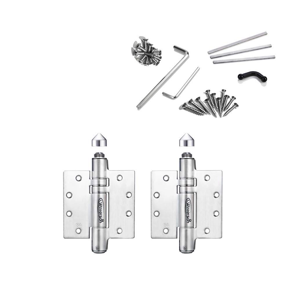 Spring Loaded Self-Closing Heavy Duty Gate Hinges, 2 Pack, Stainless Steel gallery