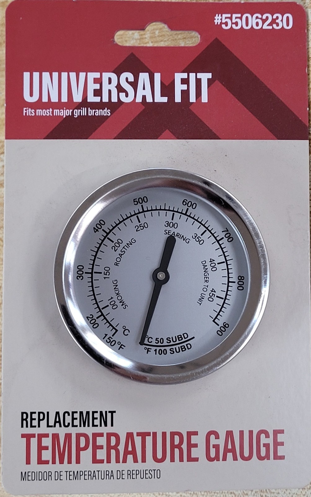 Brand New Master Forge Universal Fit Round Grill Thermometer gallery