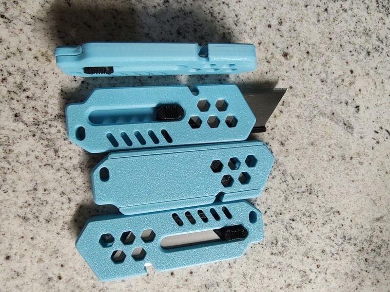 3-D Printed Retractable Box Cutter, Utility Knife, Razor Knife. gallery
