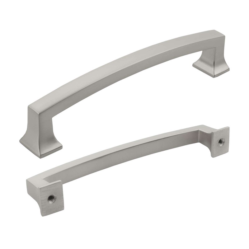 Solid Brushed Nickel Square Cabinet Pulls Handles Kitchen Bathroom Drawers gallery
