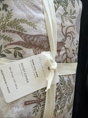 Pottery Barn Winter Solstice Percale King / Cal King Duvet Cover NWT Deer Trees