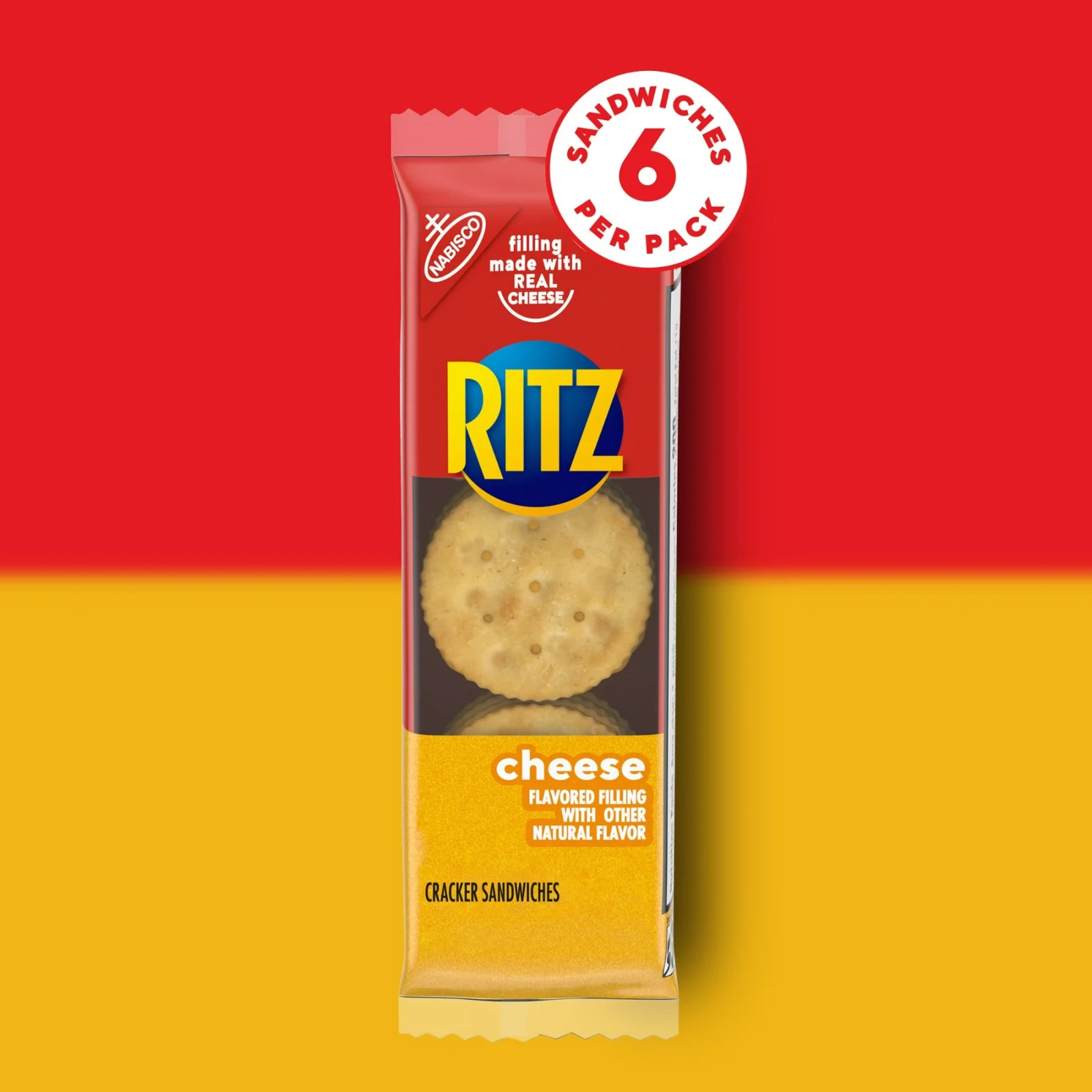 RITZ Cheese Sandwich Crackers, Lunch Snacks, 20 Snack Packs (6 Crackers Per Pack gallery