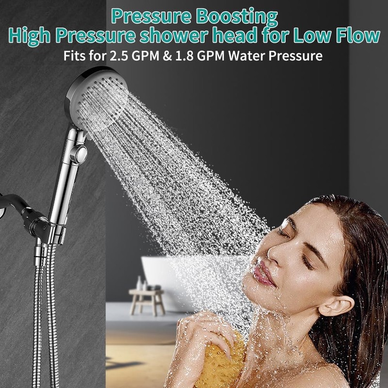 Handheld Shower Head with 79" Extra Long Hose 7 Modes High Pressure Shower He... gallery