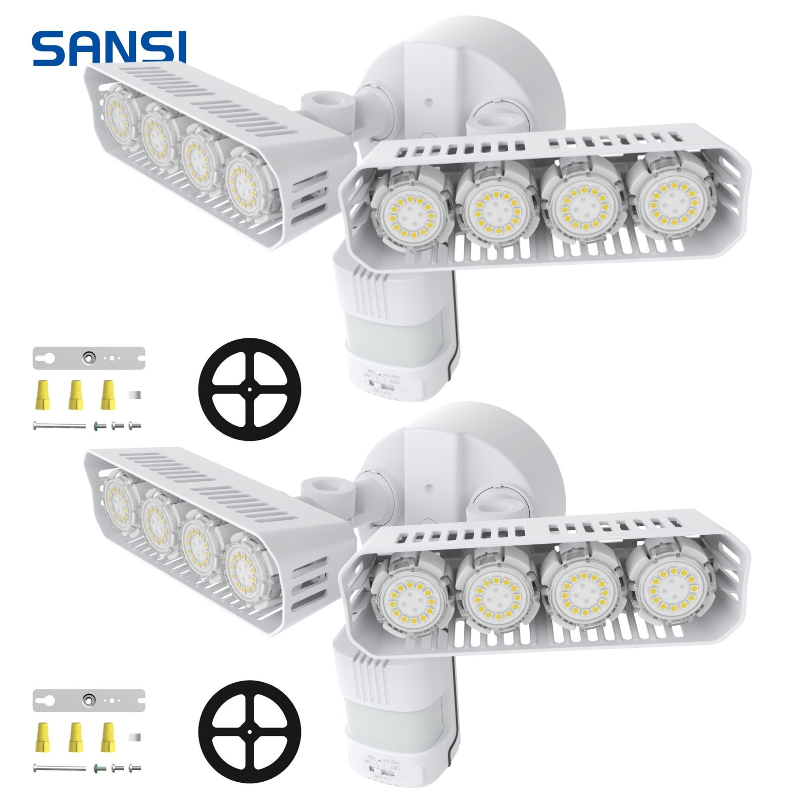 SANSI 2x LED Security Light Motion Sensor 7000LM IP65 Outdoor Wall Floodlight gallery