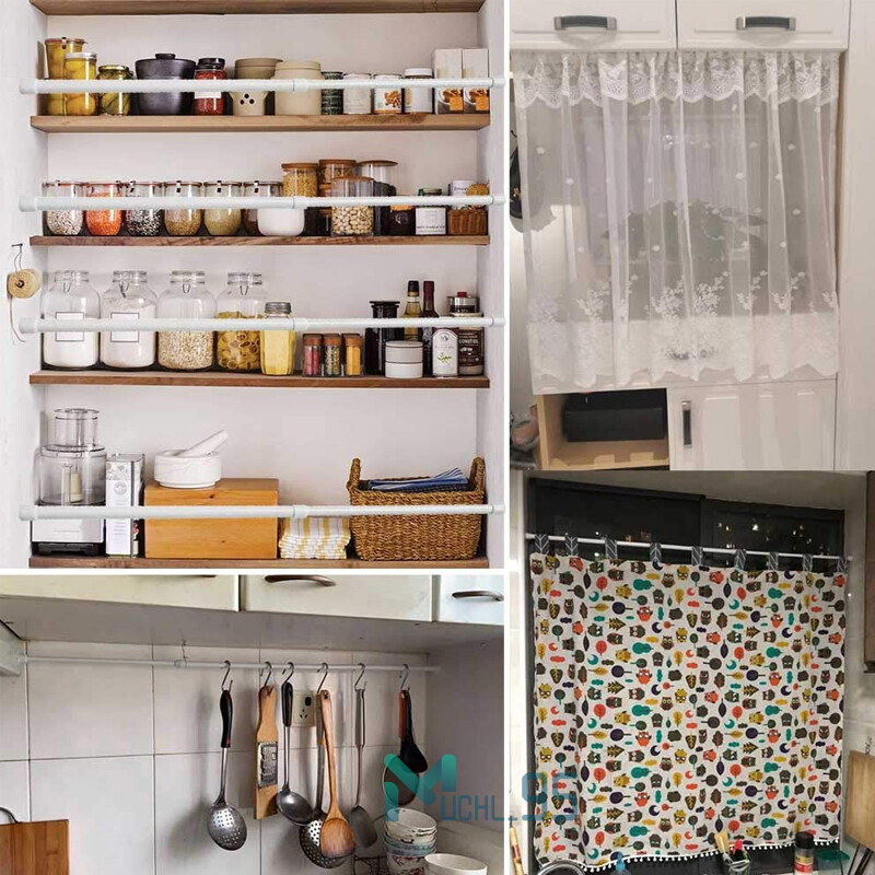 Adjustable Length Spring Tension Curtain Rod for Window Kitchen,Bathroom,Doorway gallery