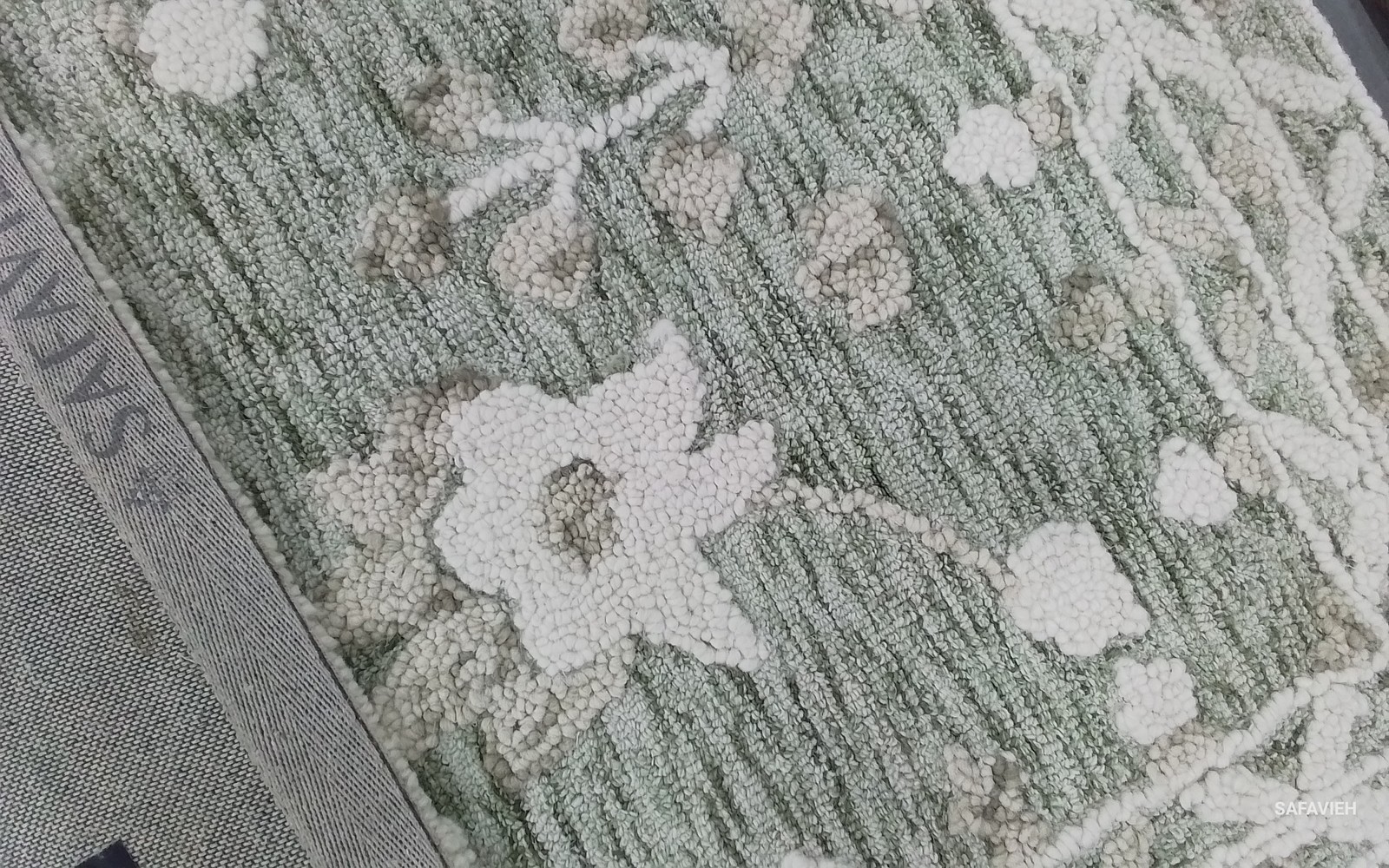 GREEN / IVORY 8'-0" x 10'-0" Back Stain Rug, Reduced Price 1172801357 MRQ503Y-8 gallery