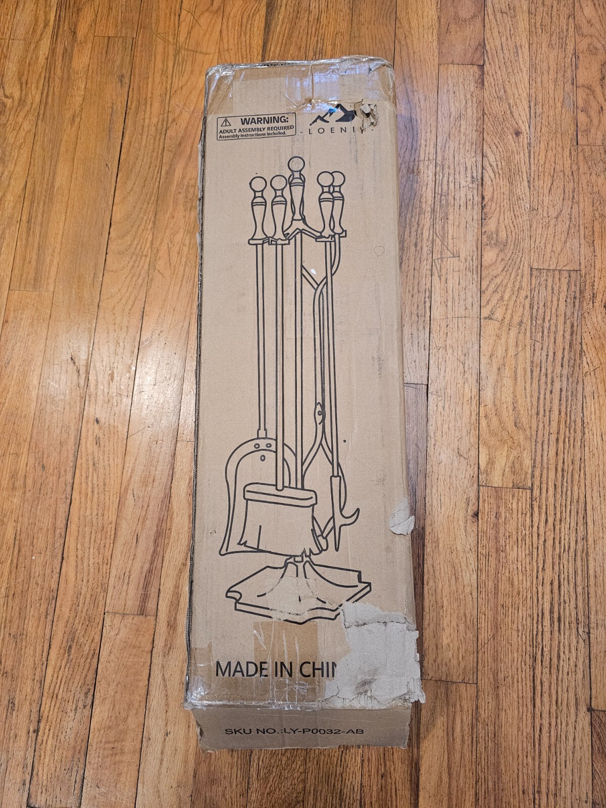 LOENIY 5 Pieces 31In Fireplace Tools Set, Wrought Iron Fireplace Tools with..... gallery