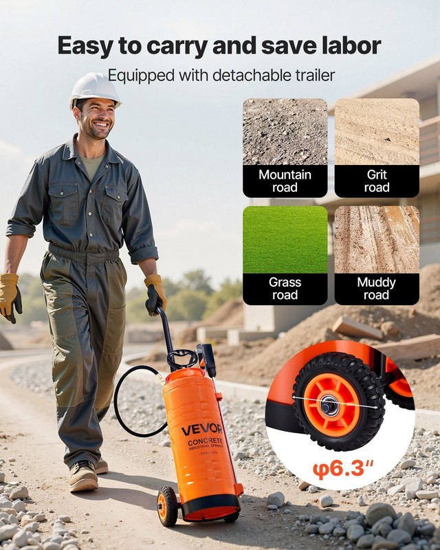 Compact 3.5gal Pump Sprayer with Wheels Wide Spray Coverage Area gallery