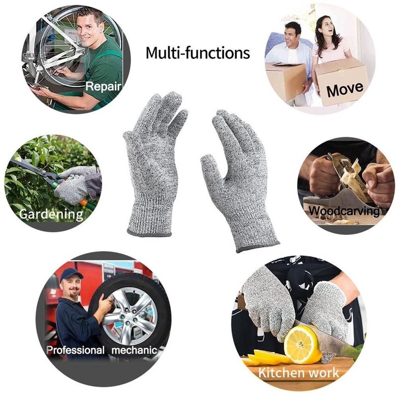 Protective Cut Resistant Gloves Level 5 Certified Safety Meat Cut Wood Carving gallery