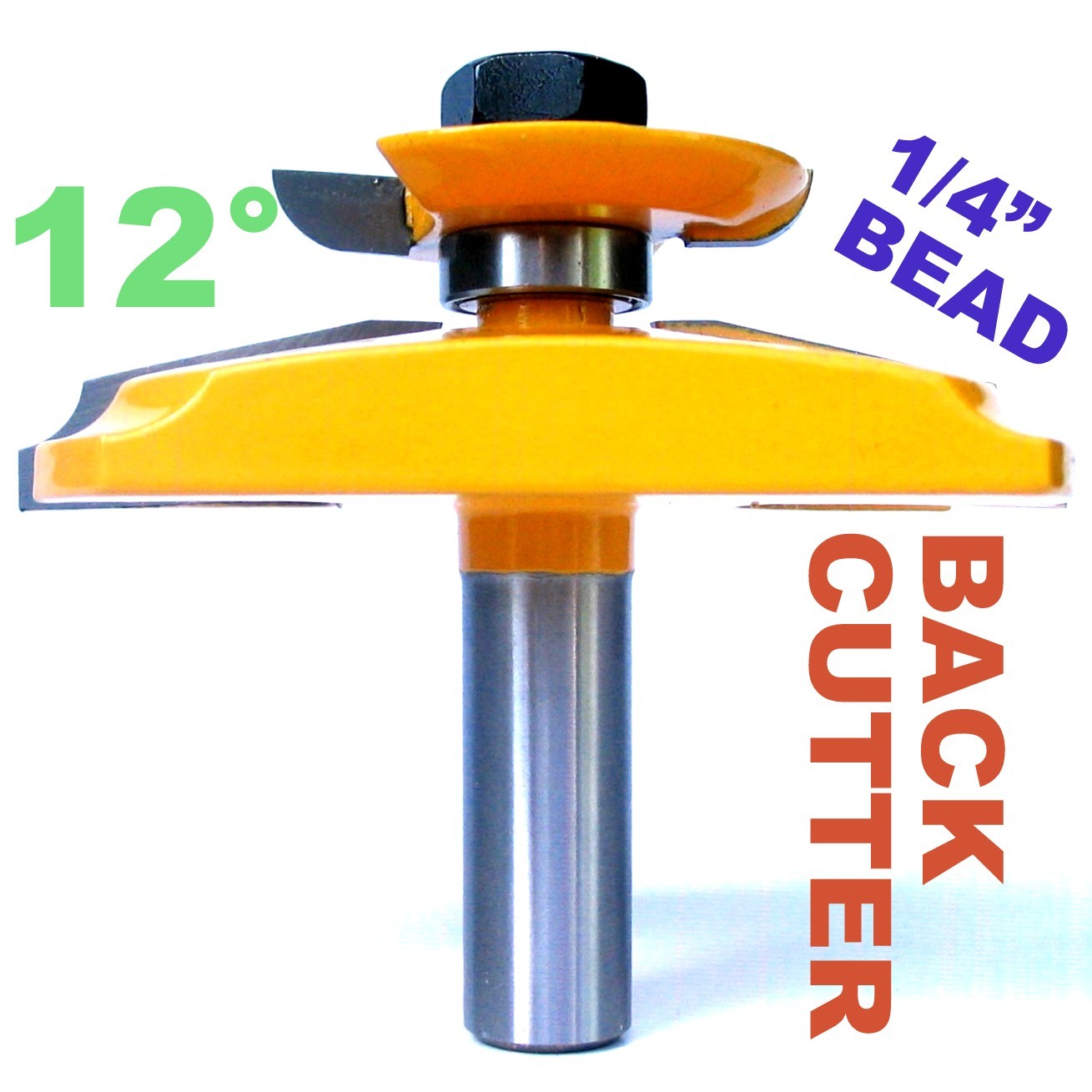1pc 1/2" SH 12° Straight Raised Panel with Back Cutter Router Bit S gallery