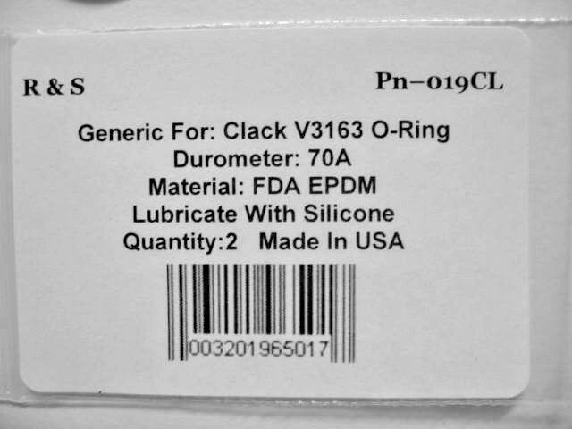 2 Clack V3163, Fleck 14812 O-Rings / / R&S 019CL / FDA EPDM Material gallery