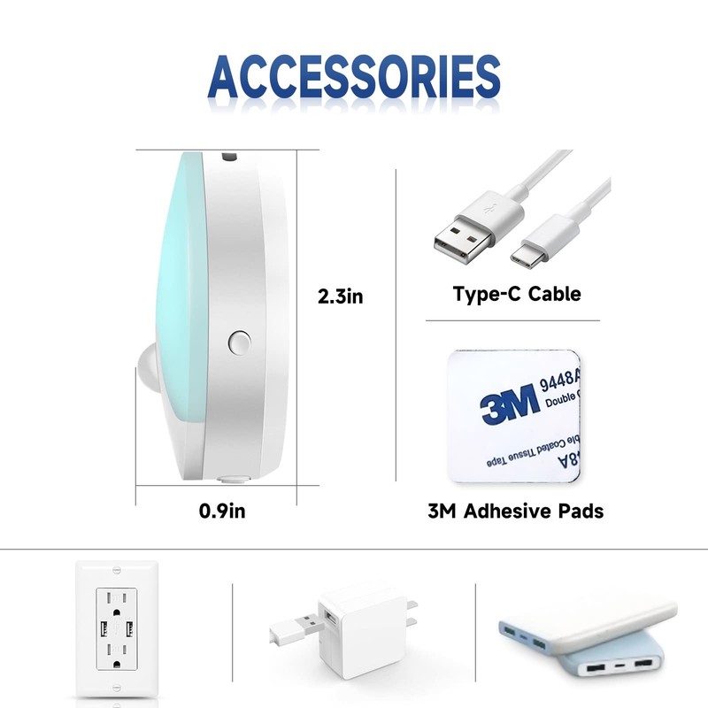 Motion Sensor LED Night Light, Rechargeable LED Stick-On Closet Light with Du... gallery