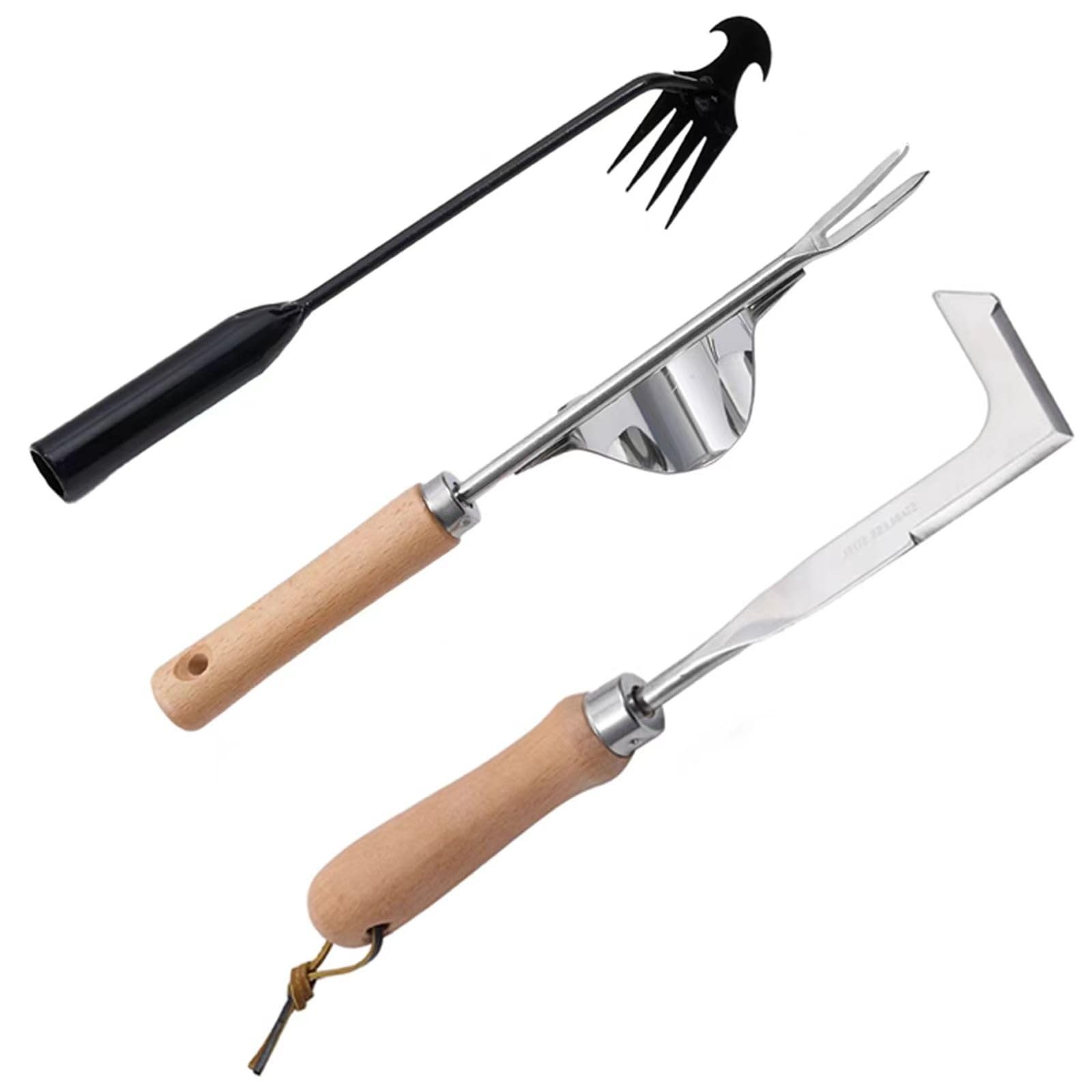 3 Pack Weed Puller Tool, Manual Hand Weeder Paver, Crack Weeder, Stainless St... gallery