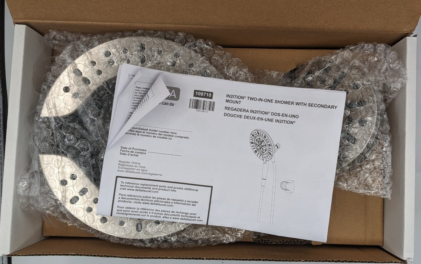 Delta 6-Setting In2ition ProClean Spotshield Showerhead Nickel Silver NOB gallery