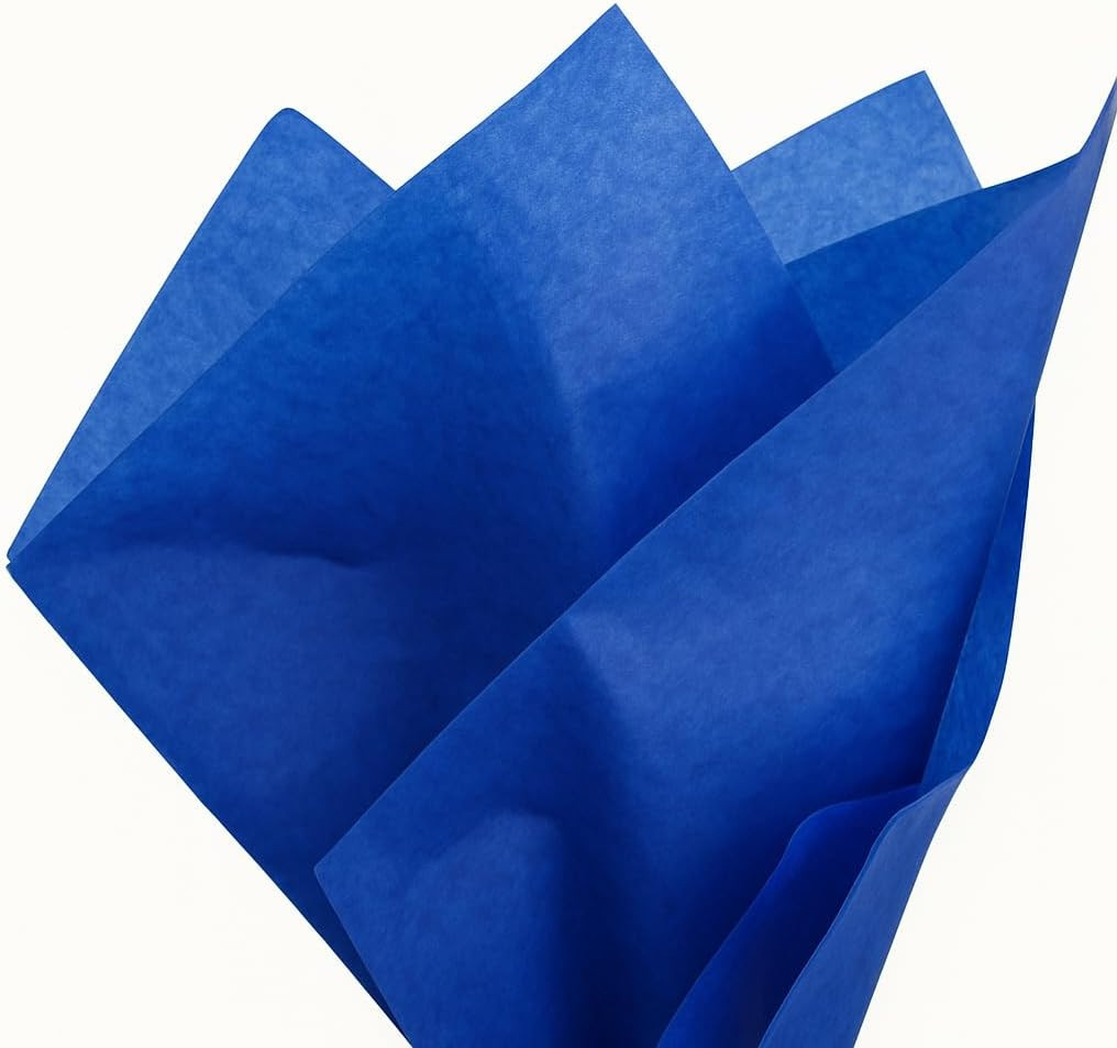 PMLAND 100 Sheets Blue Tissue Paper Bulk, 20X15 Inches Double Sided Color Wrappi gallery