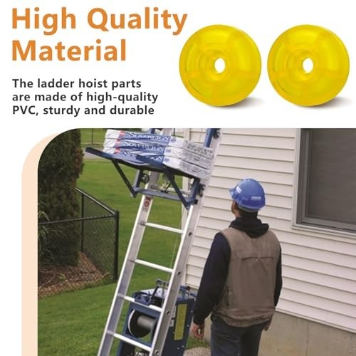 Carriage Stop Roller Yellow Bumper Replacement Parts for Ladder Hoist - 2 Pack gallery