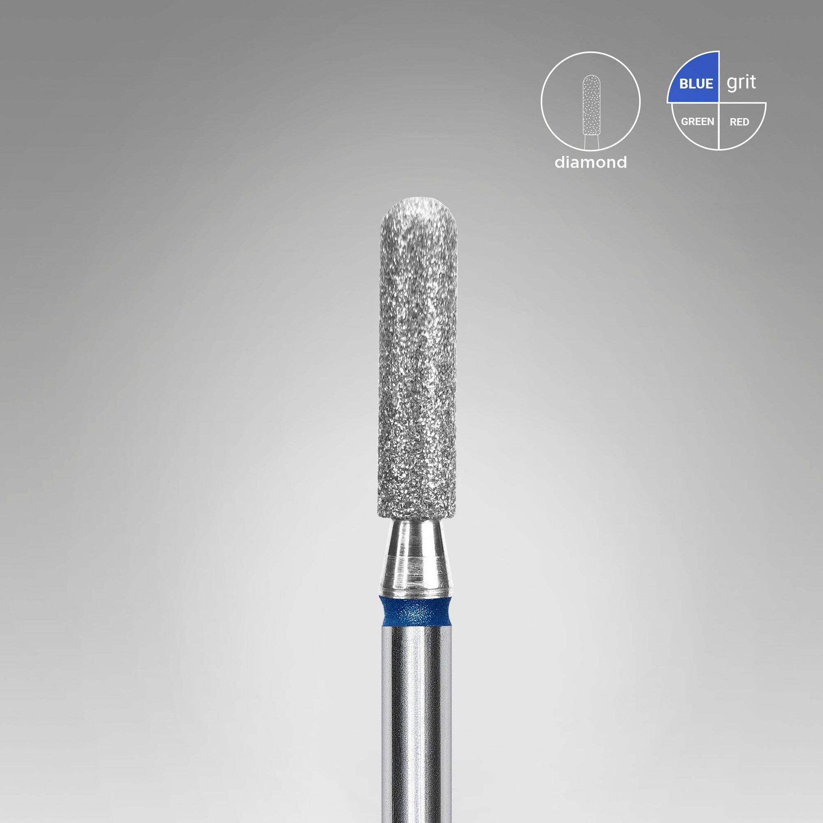 Diamond nail drill bit rounded cylinder EXPERT head diameter 2,5 mm / working pa gallery