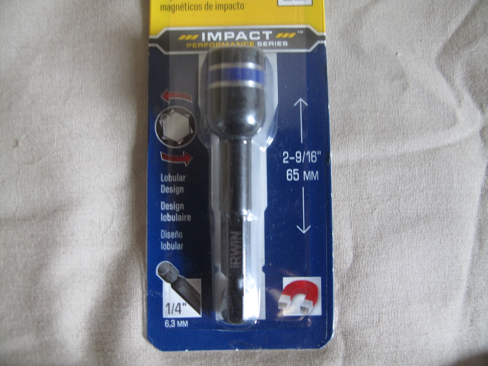 (5) NEW Irwin 3/8" Impact Hex Drive Magnetic Nutsetter 1837550 2-9/16" gallery